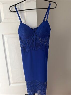 Royal Blue Lace Bustier Women’s dress